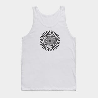 Sun ray with a smile, in black.  Tank Top